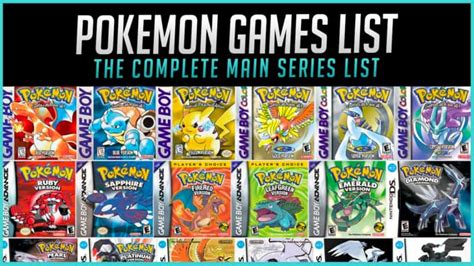 list of pokemon games|list of mainline pokemon games.